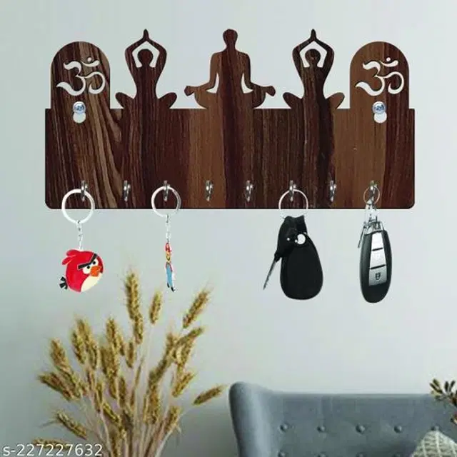 Wooden Key Holder, Brown