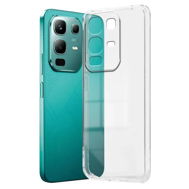 Silicone Mobile Back Cover for Infinix X6857B / Note 50x 5G (Transparent)