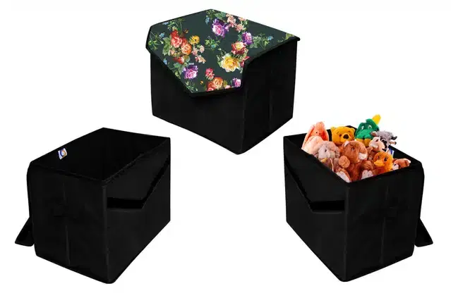 PVC Printed Toys Storage Box, Multicolor