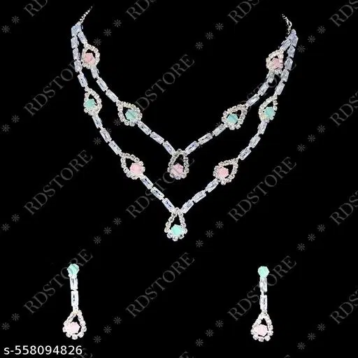 Necklace and Earrings Set for Women (Multicolor, 1)
