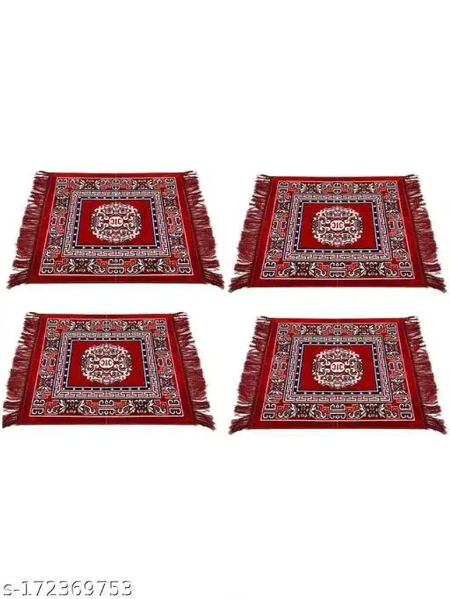 Prayer Mats, Maroon, 20x20x0.5 inches, Pack of 4