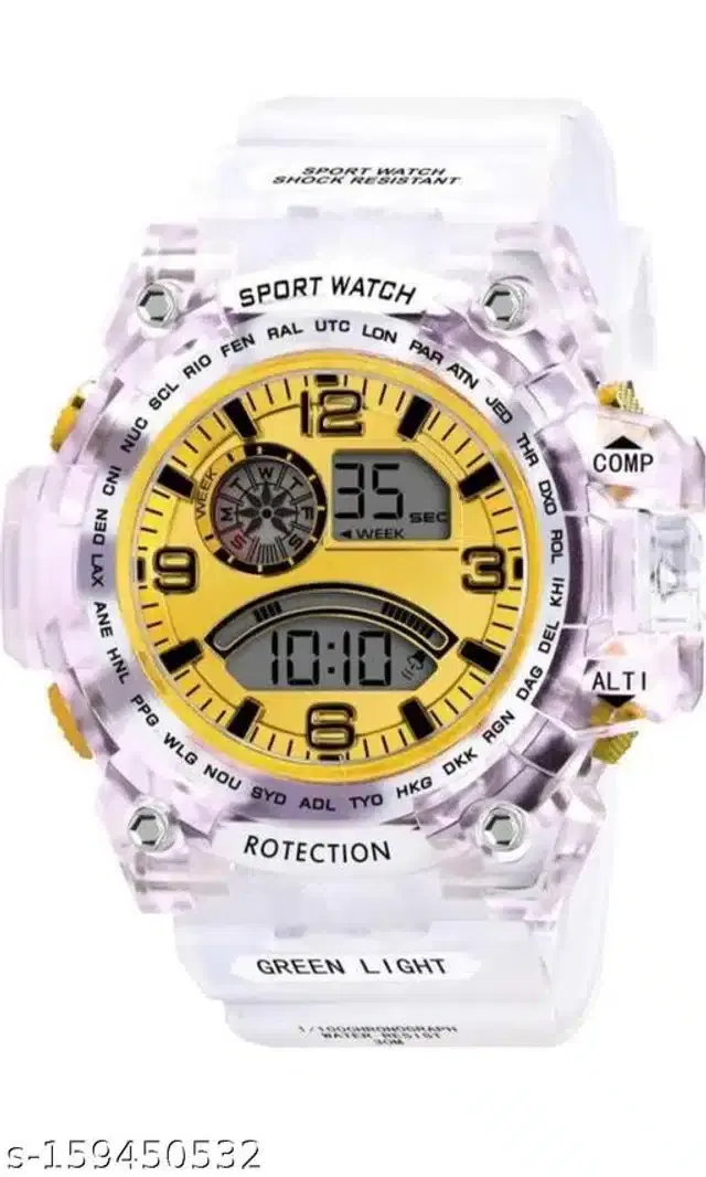 Digital Watch for Men (Multicolor)