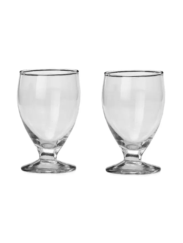 Wine Glass, Transparent, 100 ml, Pack of 2
