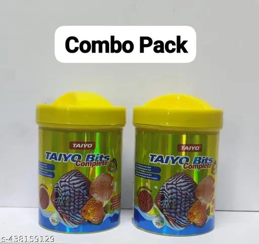 TAIYO Bits Complete Fish Dry Food, 70gm For All Life Stages (pack of 2)_Nutritional food for special fishes