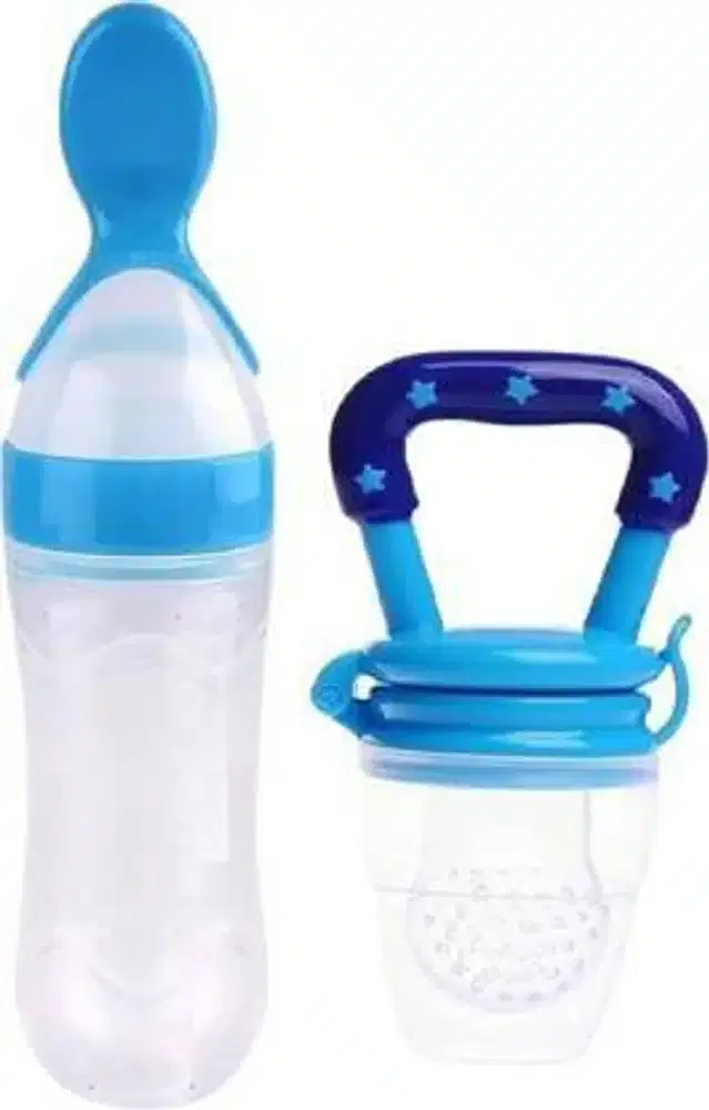 Silicone Food & Fruit Feeder for Kids, Multicolor, Set of 2