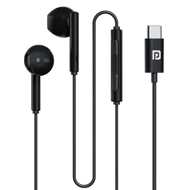 Portronics Conch Theta C Wired Earphone Black