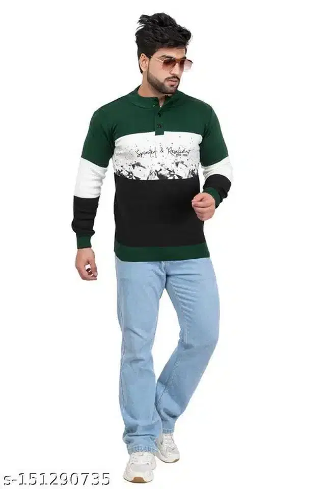 Acrylic Sweater for Men (Multicolor, L)