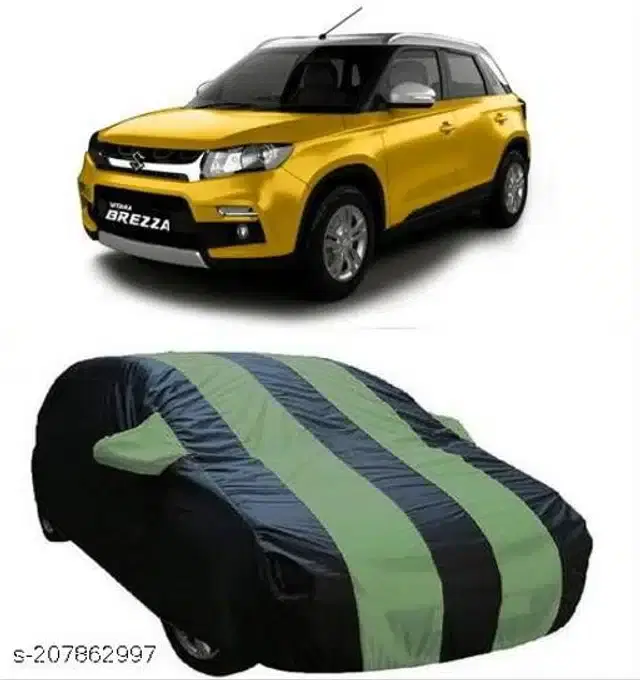 Taffeta Waterproof Car Cover for Maruti Suzuki Vitara Brezza, Multicolor