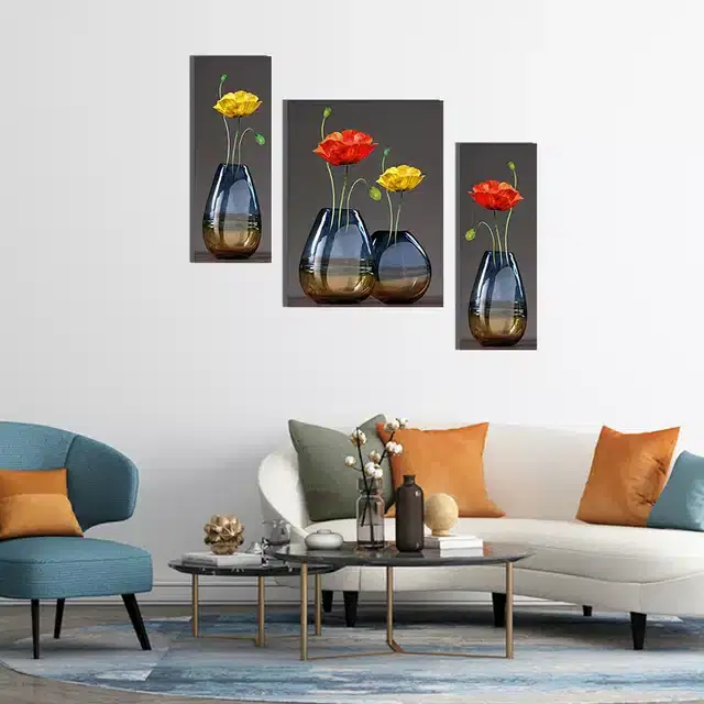 Wooden Wall Paintings, Set of 1, Multicolor, 21x15 Inches