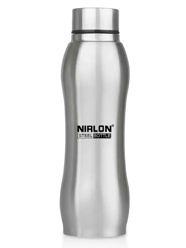 Stainless Steel Insulated Single Wall Water Bottle, Silver, 1000 ml