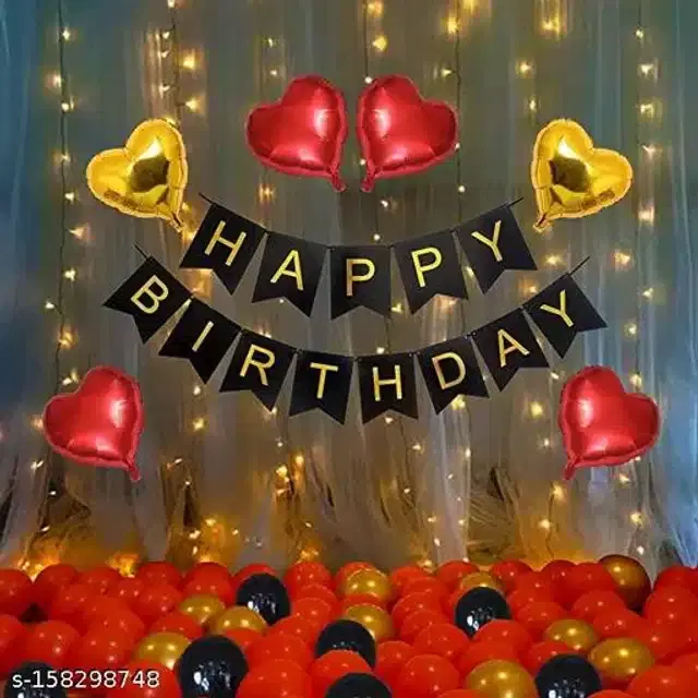 Birthday Party Decoration Kit, Multicolor, Set of 71