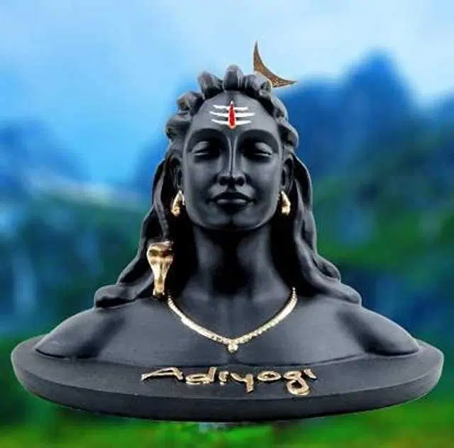 Shopeleven Adiyogi Shiv Ji Statue For Home, Office & Car, Black, KT-15
