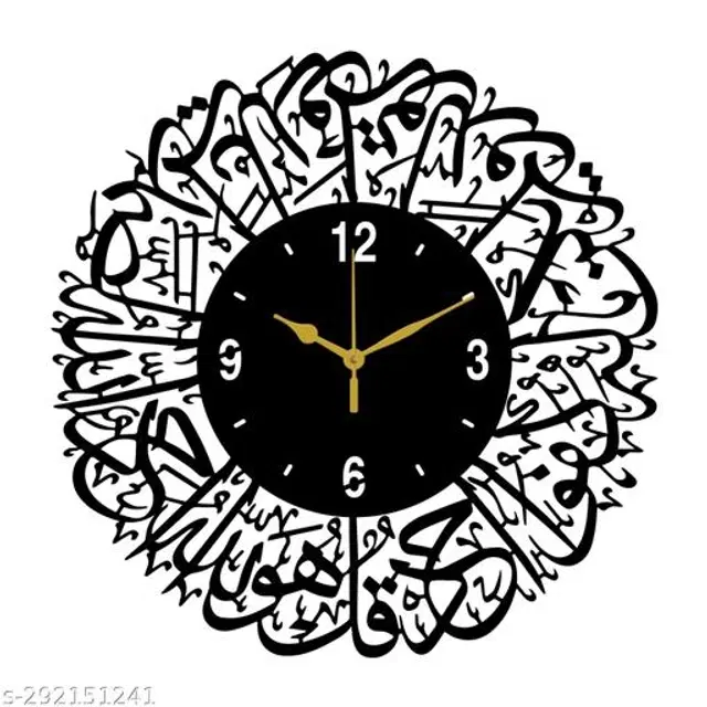 Wooden Wall Clock, Black