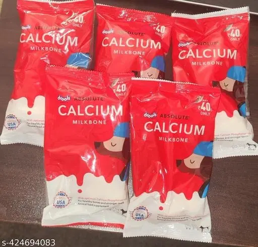 Drools Absolute Calcium Milk Bone for Large Dogs 5 pcs---Absolute calcium Milkbone, For Healthy Bones & Stronger Teeth Animal Feed Supplement.-