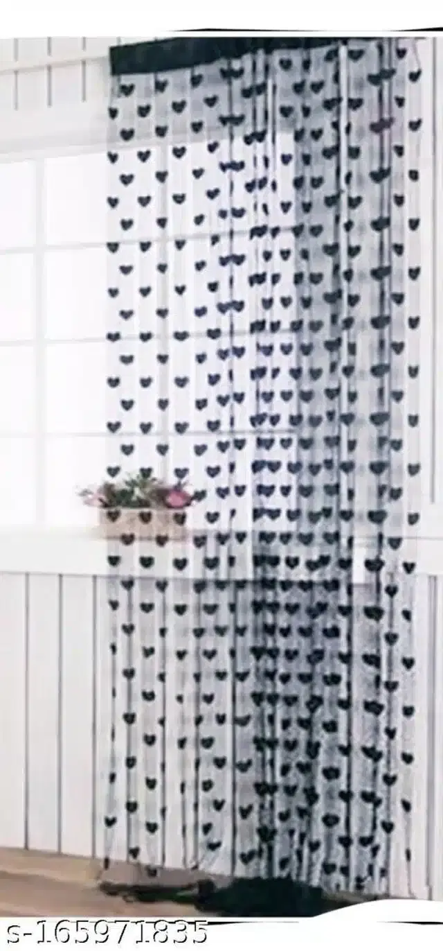 Curtains for Door, Black, 7x4 feet