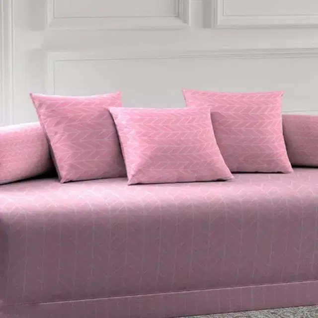 Cotton Printed Diwan Covers Set, 60x90 Inches, Multicolor, Set of 8