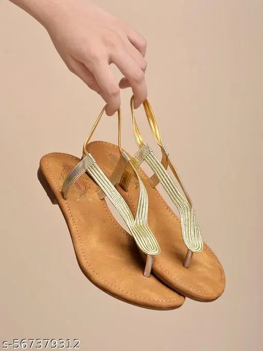 Shoetopia Women's Flats - Gold (Size 7.0)