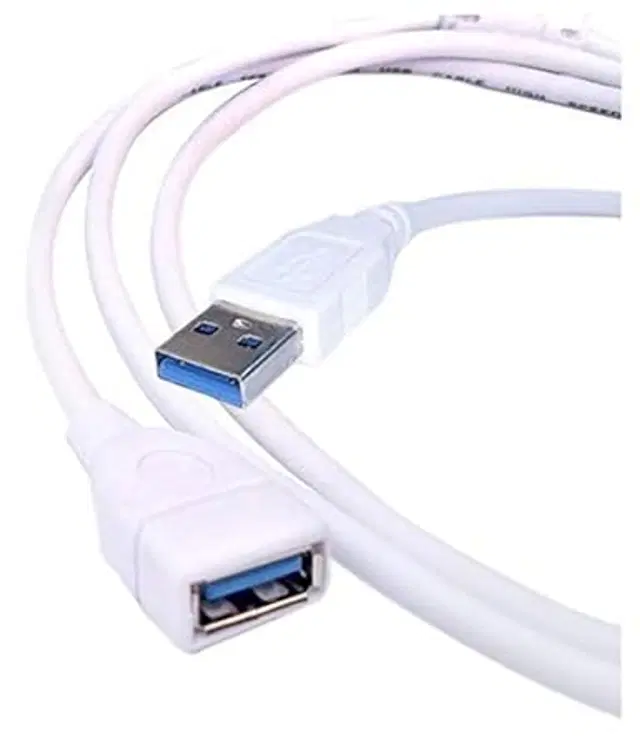 USB 3.0 Male to Female Extension Cable, White