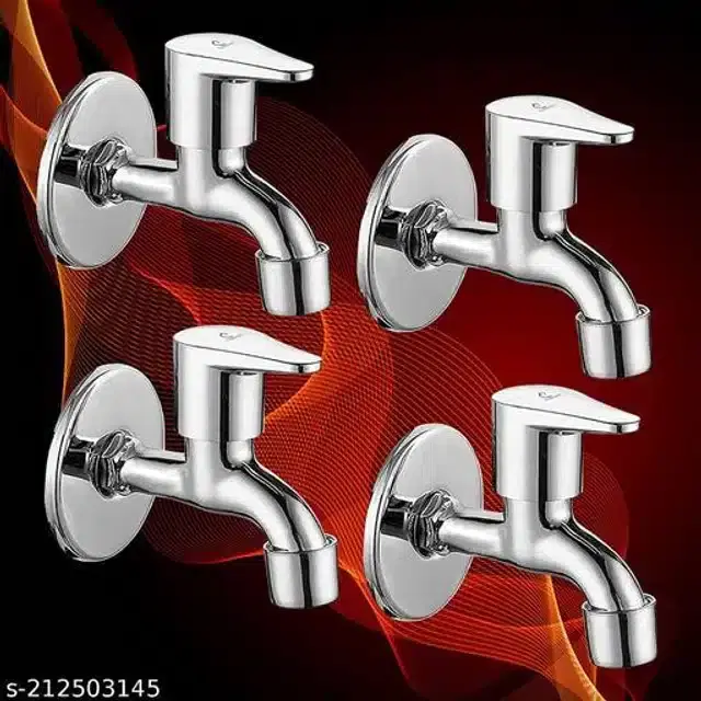 Bathroom Tap, Silver, Pack Of 4