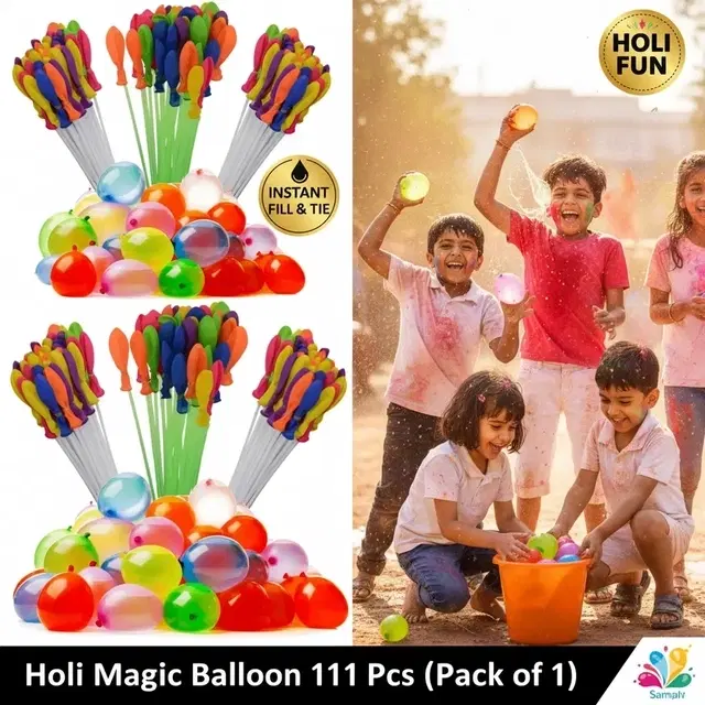 Holi Magic Balloon 111 Pcs, Pack of 1