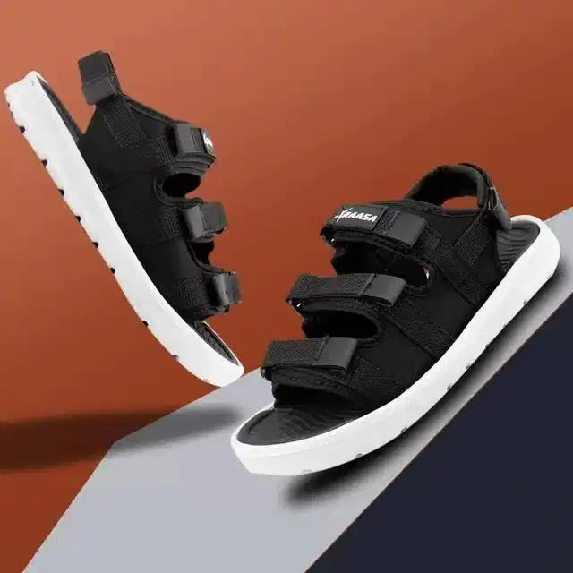 Sandals for Men (Black, 8)