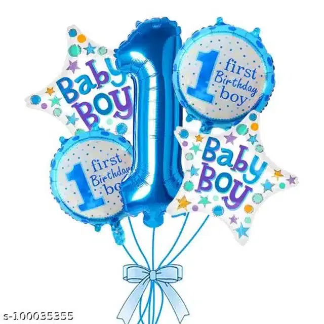 Birthday Decoration Kit, Blue, Set of 5