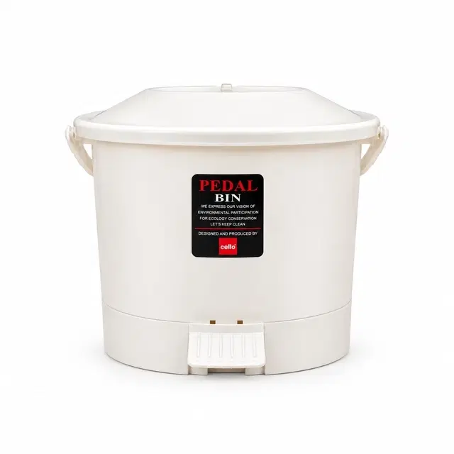 Cello Pedal Bin, 6 L, Assorted | Pedal-Operated Hands-Free Lid