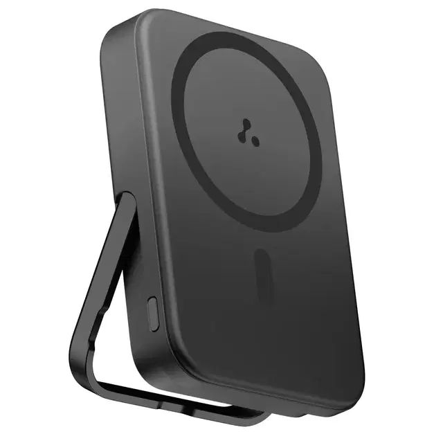 Ambrane MagSafe Wireless 10000mAh Fast Charging Power Bank With Mobile Stand, Strong Magnet, 22.5w Output For iPhone 12 & Above, Android & Other Qi Enabled Device + Magnetic Ring (Maglite, Black/Grey)