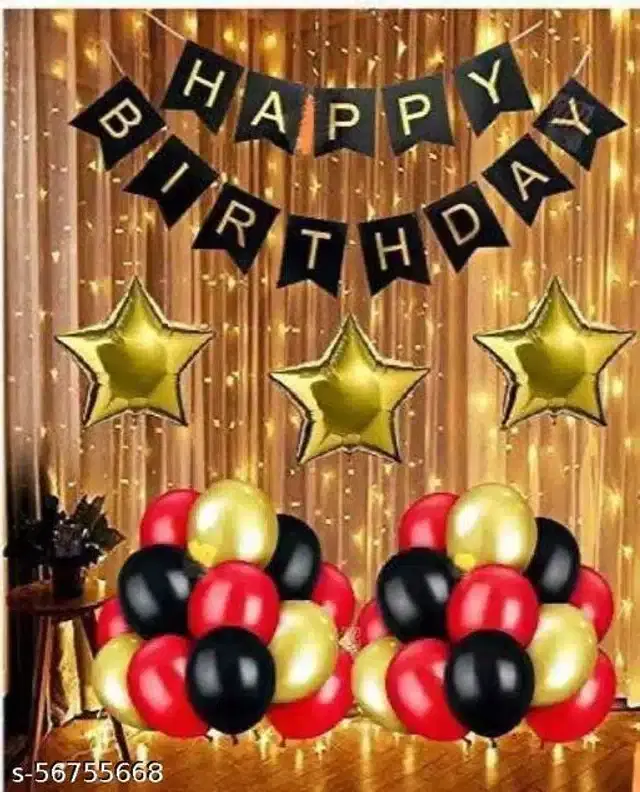 Birthday Party Decoration Kit, Multicolor, Set of 35