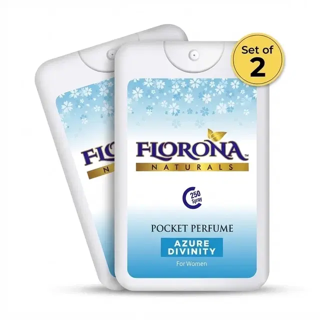 Florona Naturals Pocket Perfume Azure Divinity For Women 2X17 ml (Pack of 2)