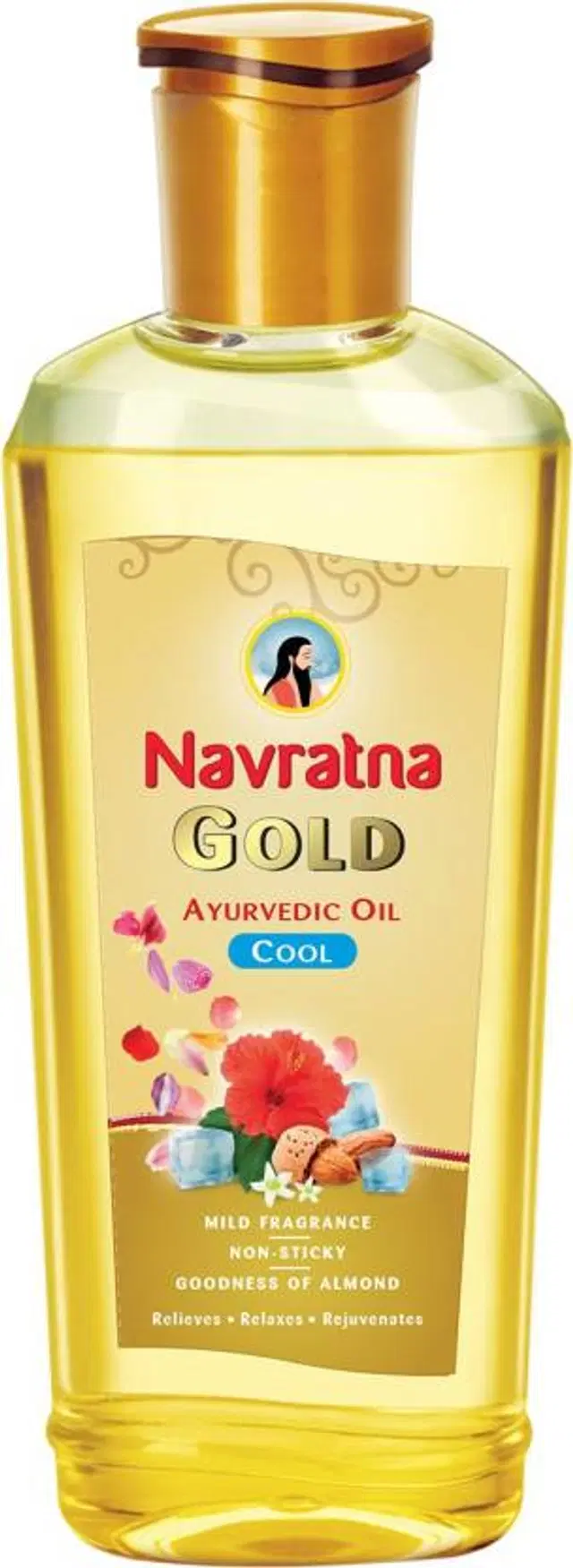 Navratna Gold Ayurvedic Cool Almonds Hair Oil 500 ml