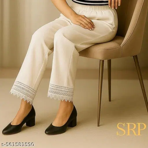 Palazzo Pants for Women, Free Size (Pink, S)
