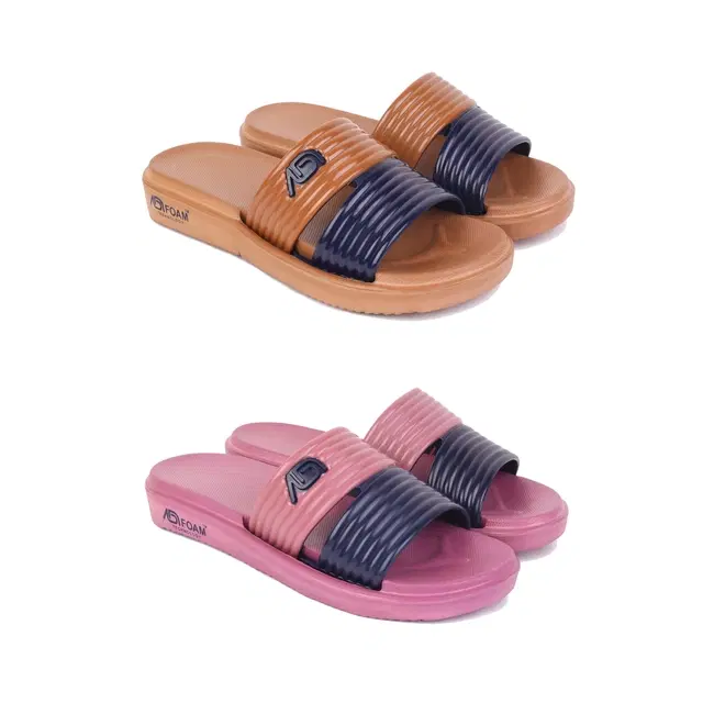 Sliders for Women, Set of 2 (Multicolor, 5)
