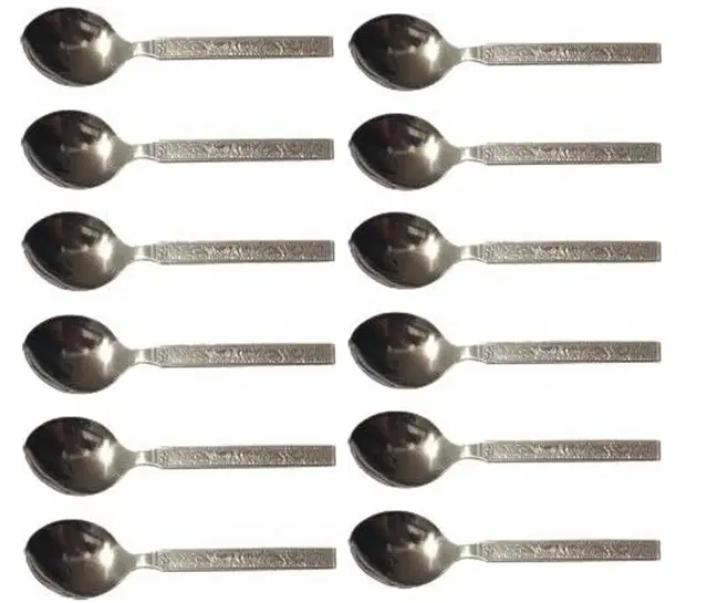 Stainless Steel Dinner Spoon, Silver, Pack of 12