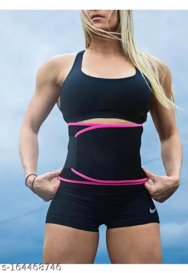 Sweat Slim Belt, Black & Pink