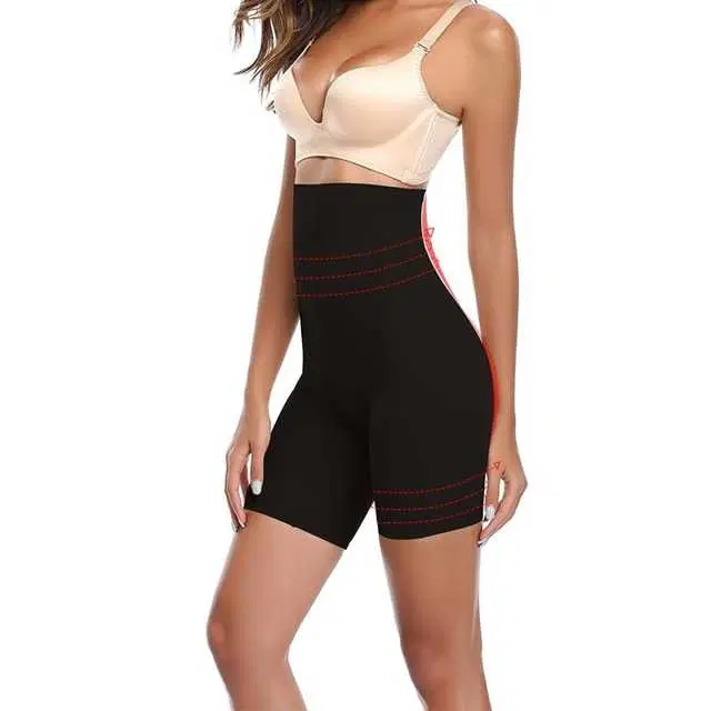 Women’s Cotton Lycra Tummy Control 4-in-1 Blended High Waist Tummy & Thigh Shapewear (S262)