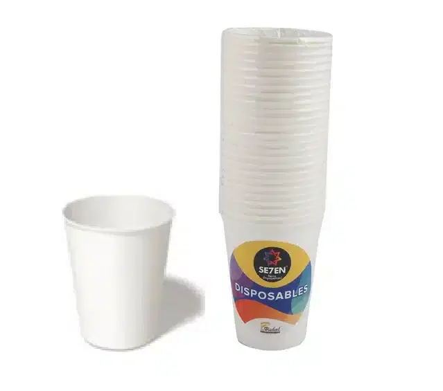 Paper Disposable Glass, White, 150 ml, Pack of 50