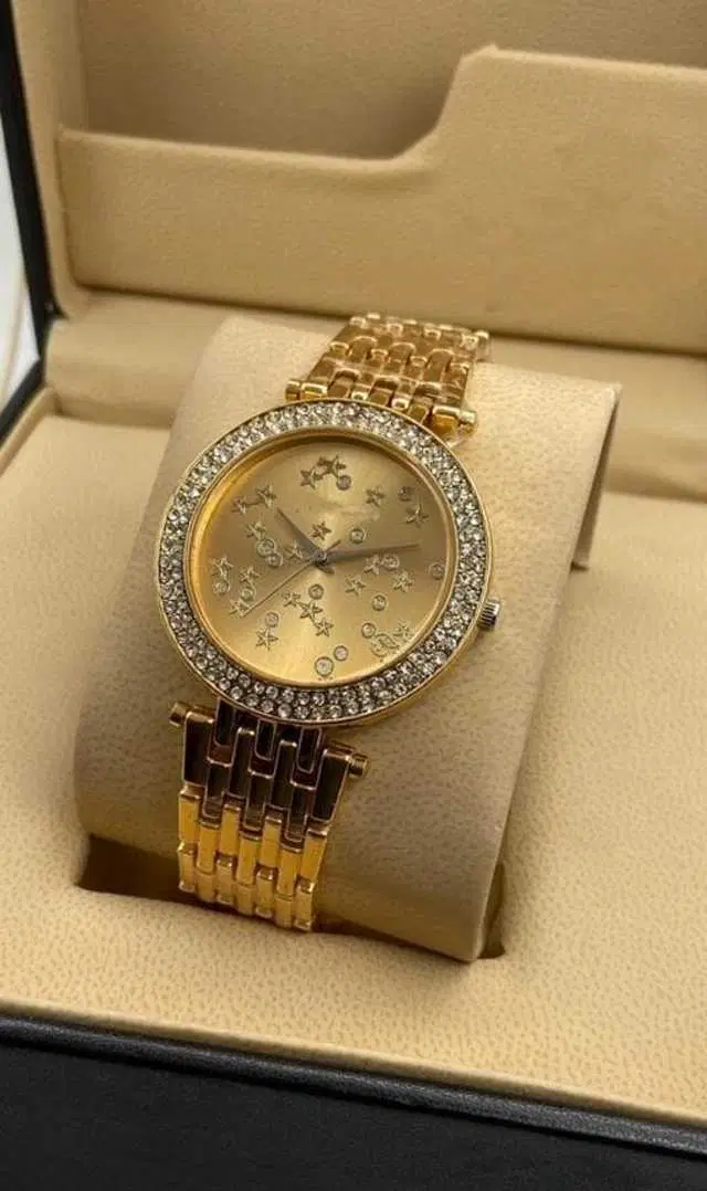 Analog Watch For Womens (Gold) (WS-426)