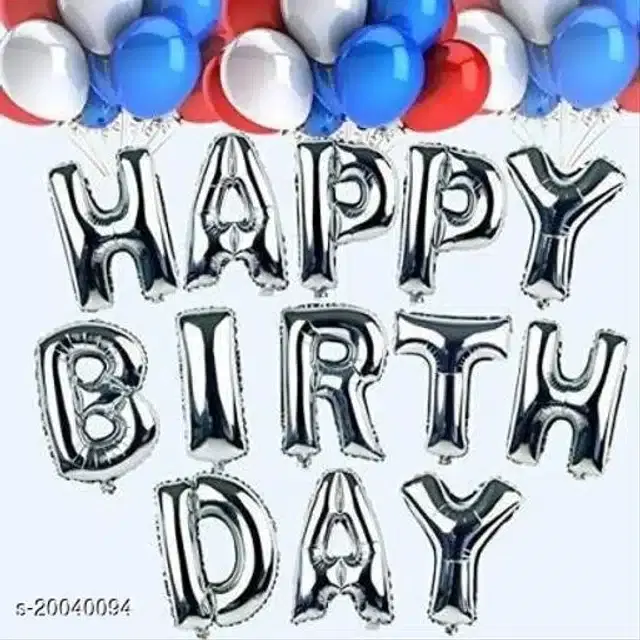 Happy Birthday Foil Balloon, Assorted, Set of 1