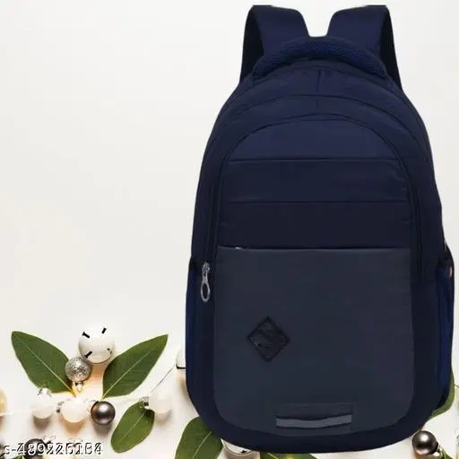 Nylon Backpack for Men & Women, Navy Blue