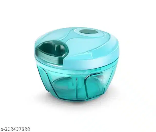 Plastic Vegetable Chopper, Blue, 450 ml