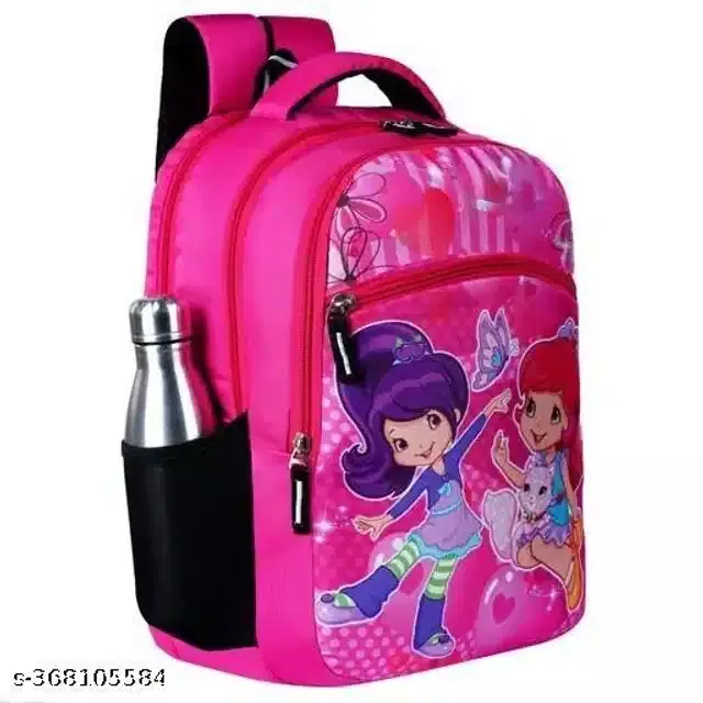Polyester School Bag for Kids, Pink, 25 L