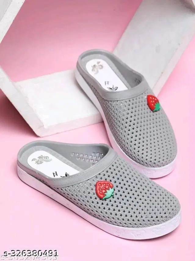 Clogs for Women (Grey, 6)