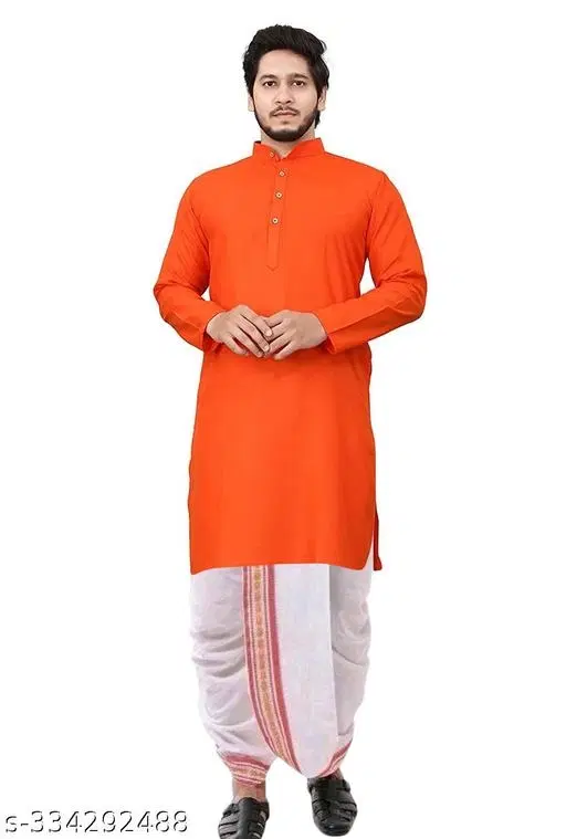 Kurta for Men (Orange, M)