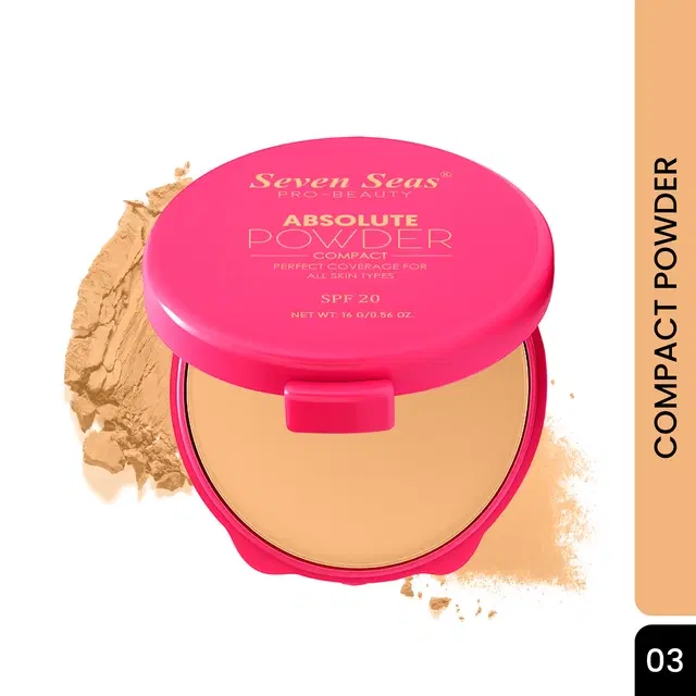 Seven Seas Absolute Compact Powder, Honey Beige