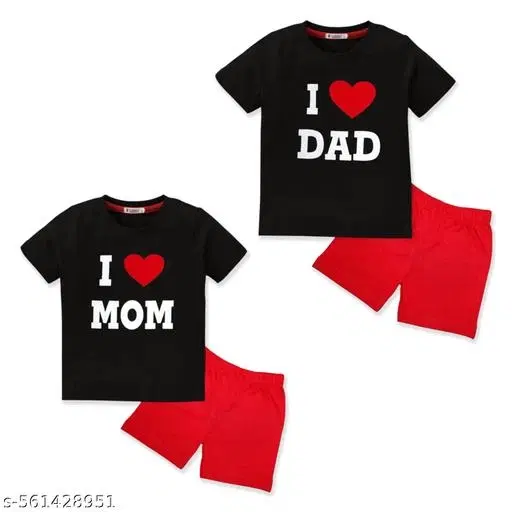 Cotton Blend Printed Clothing Set for Boys, Multicolour, Pack Of 2 (0-1 Months)