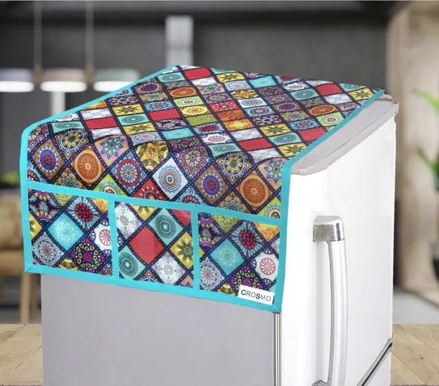Fridge Cover Top with 6 Utility Pockets