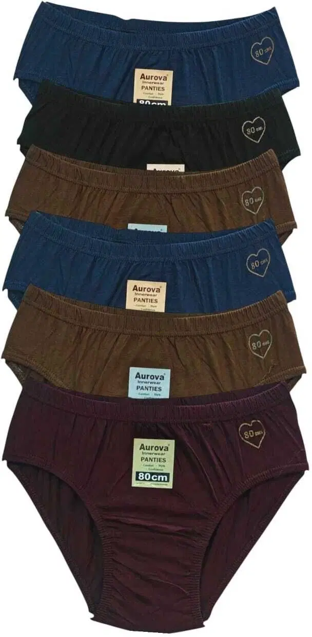 Cotton Blend Briefs for Women, Multicolour, Pack of 6 (XL)