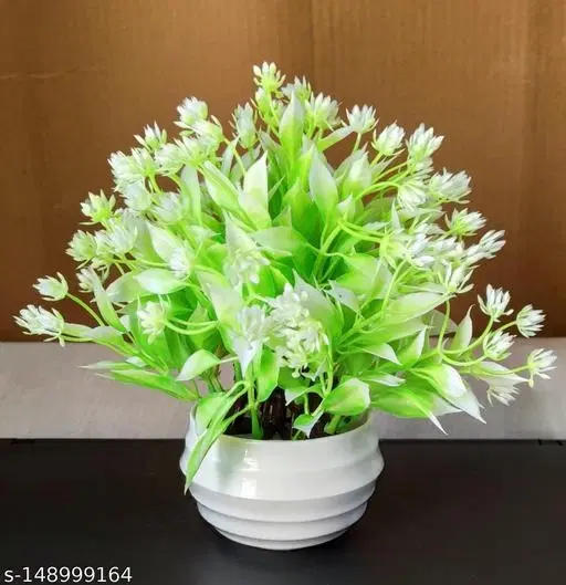 Plastic Artificial Flower With Pot,Multicolour