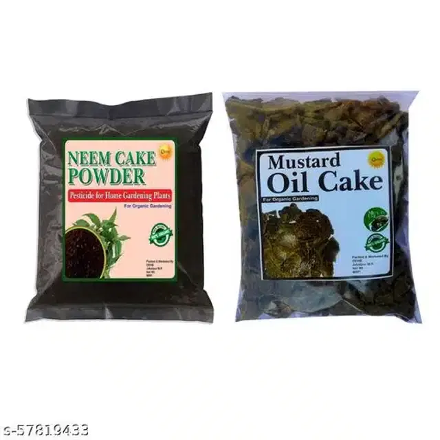 OEHB Neem Cake with Mustard Oil Cake Fertilizer, 450 g, Pack of 2